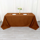 Cinnamon Brown Polyester Tablecloth