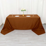 Cinnamon Brown Polyester Tablecloth
