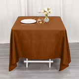 Cinnamon Brown Polyester Tablecloth