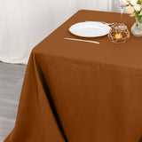 Cinnamon Brown Polyester Table Overlay
